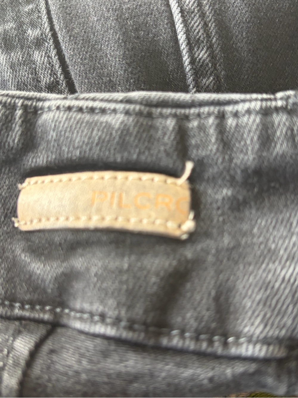 Anthropologie Pilcro the Skipper Jeans size 27 Cropped Wide Leg Faded Black - Picture 6 of 15